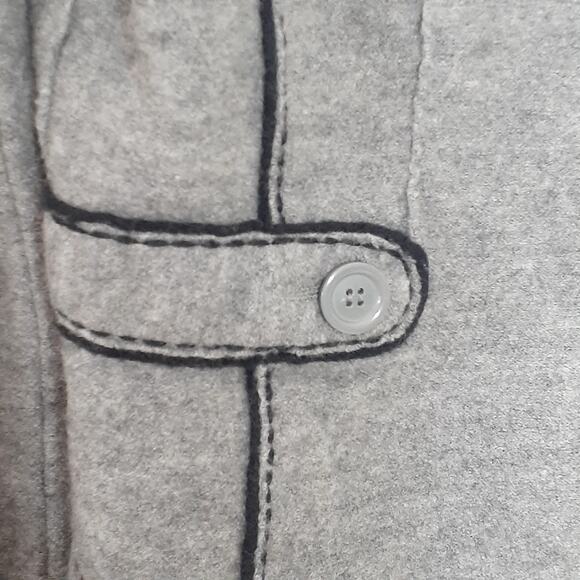 Talbots Wool Jacket Ladies Size Medium Gray 100% Merino Wool 6 Button Front - Picture 6 of 9